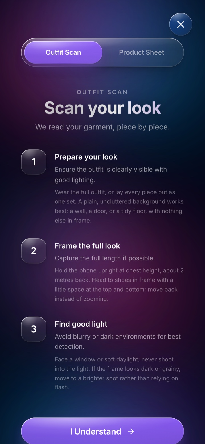 BrandsAI Scanner: how a garment is digitised, step by step